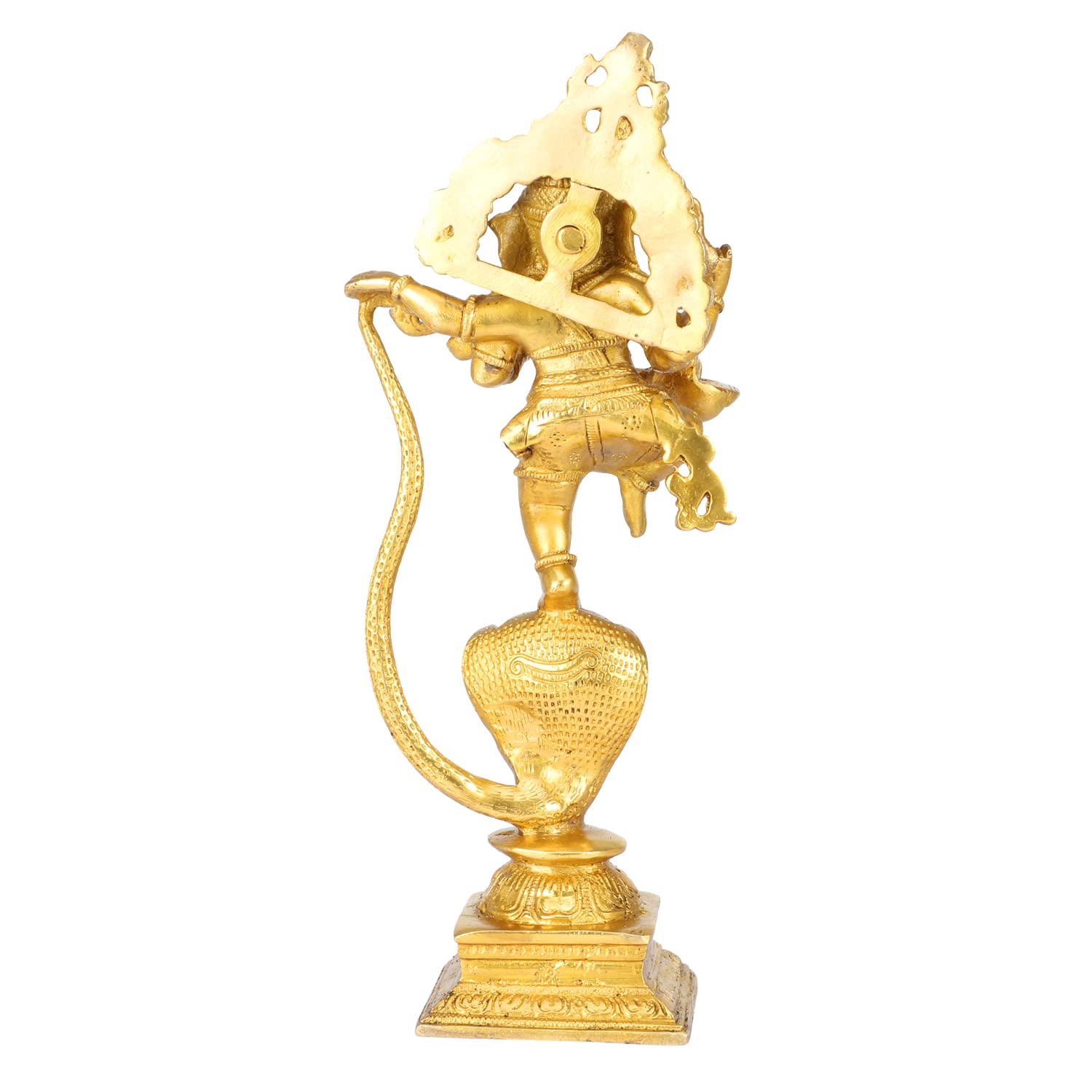 Kartique Brass Lord Ganesha Bhagwan God Standing On Sheshnaag Ganesh Idol Ganpati Murti For Home Entrance Pooja Gift Good Luck V